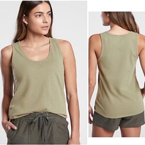 NWT Athleta Organic Daily Tank in Herb Olive Size L